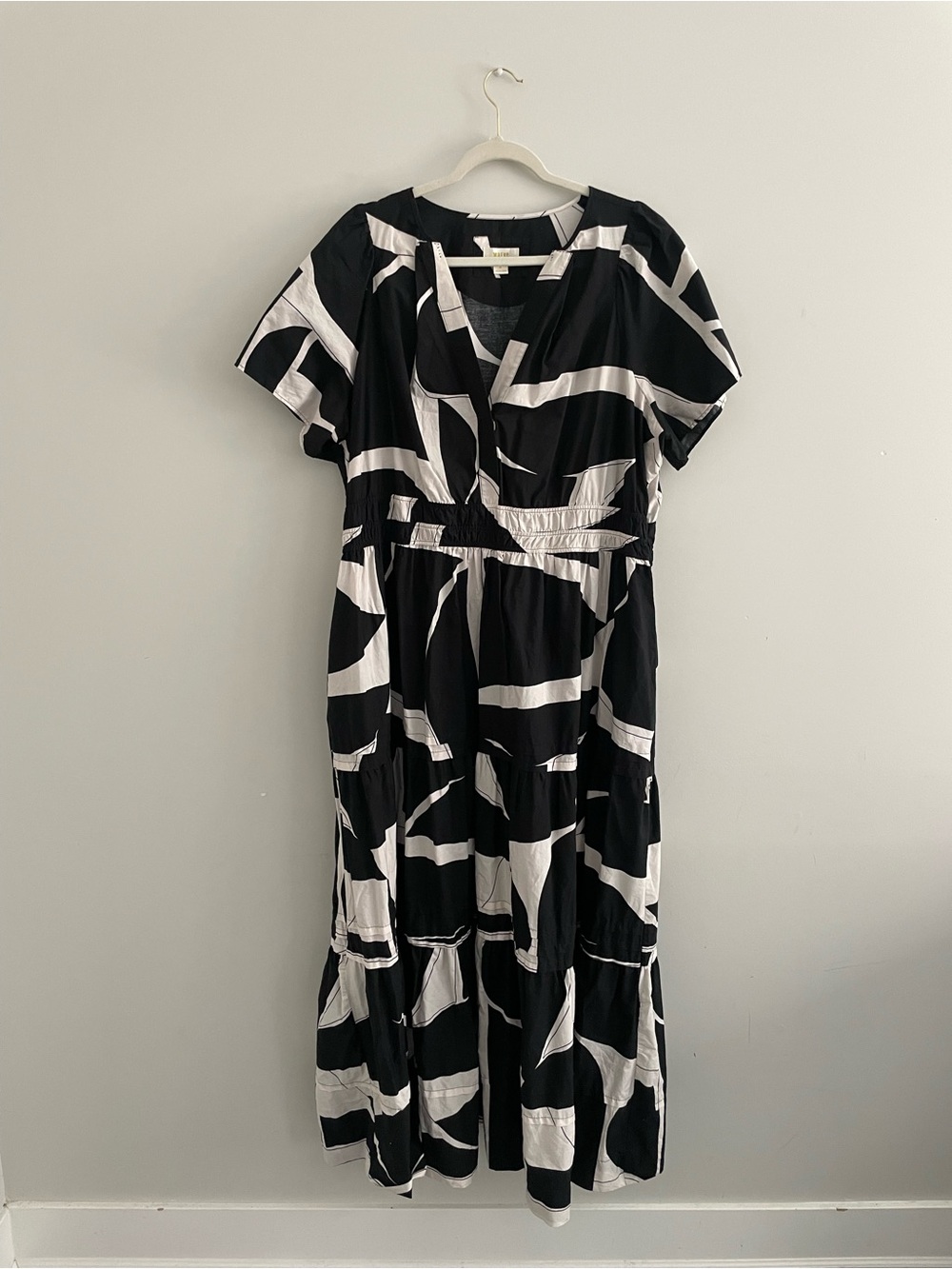 Maeve Anthropologie Black & White Somerset Dress
